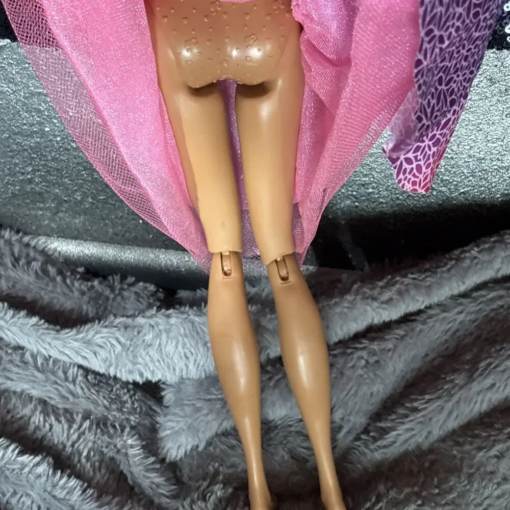 2015 Barbie 17” Tall Doll Dress Purple Pink Princess Dress Mattel